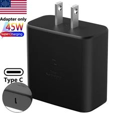 45W Type USB C Super Fast Wall Charger For Samsung S22 Ultra S22 S21 Note20 Plus