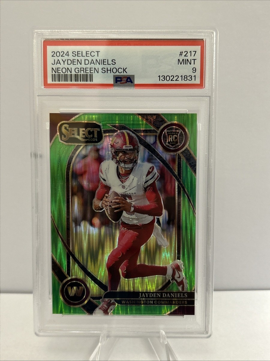 2024 Panini Select - Club Level Jayden Daniels #217 Neon Green