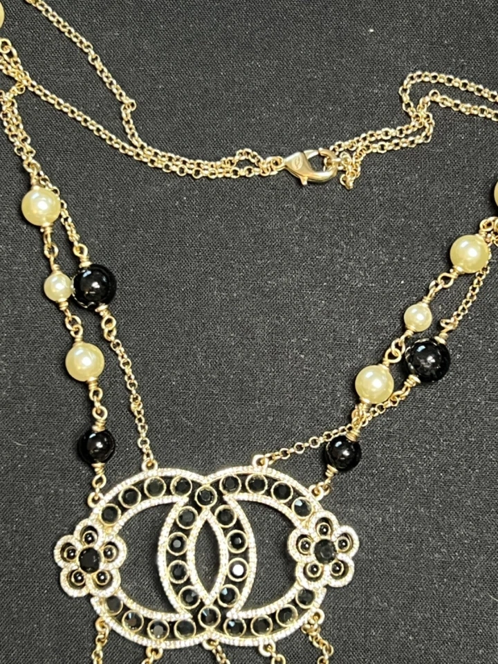 Authentic Chanel Necklace Layered Pearl, Beads,Stones - Image 4 of 4