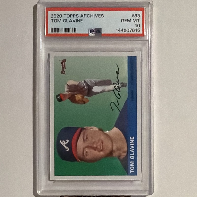 Topps 2020 Archives 1955 Topps Tom Glavine #83 PSA 10 Atlanta Braves