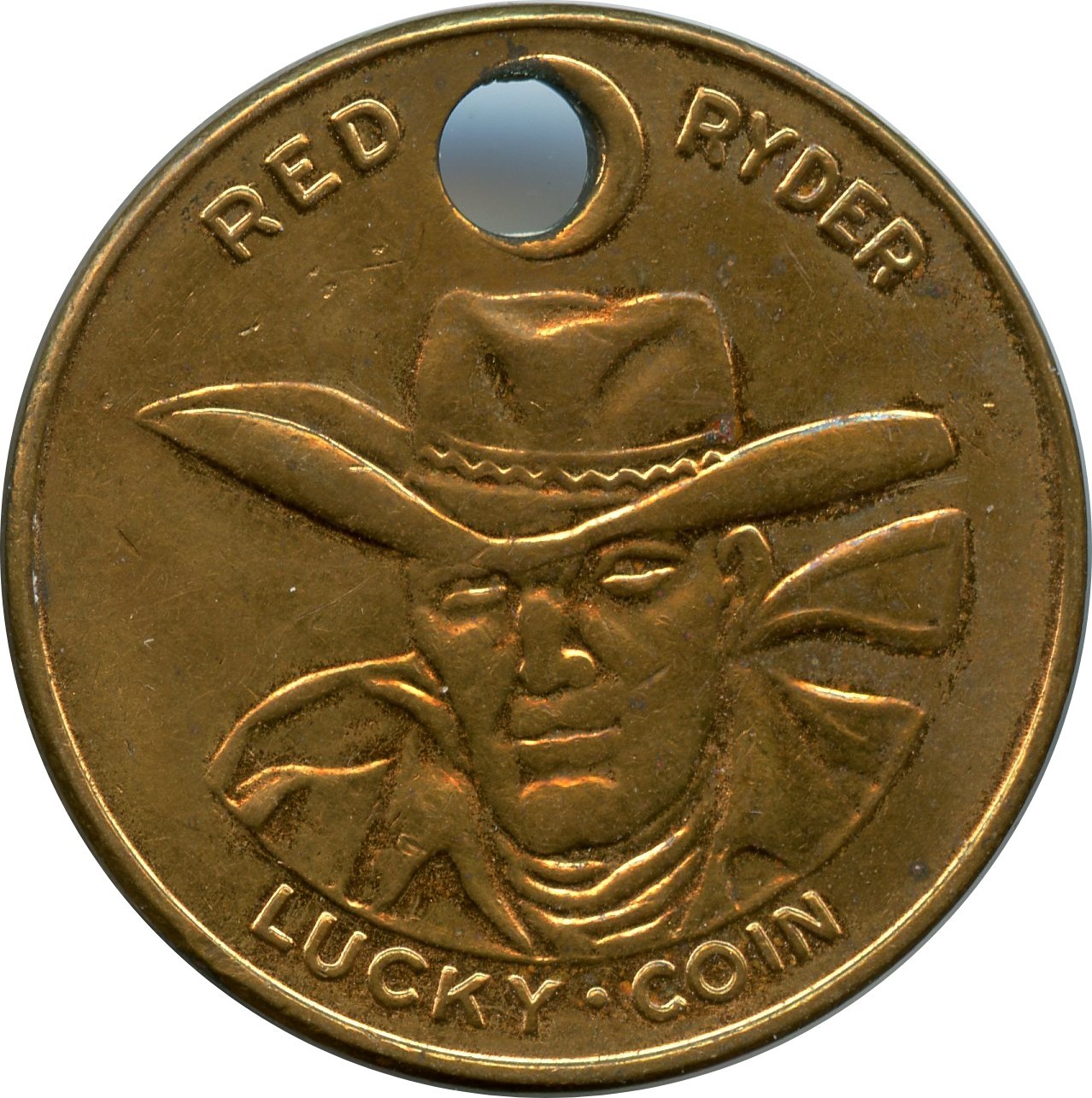 Red Ryder Lucky Coin J. C. Penney's Advertising Token Keychain Fob Tag
