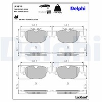 Delphi Bremsbelagsatz, Scheibenbremse LP3870