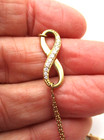 10K Yellow Gold CZ Infinity Pendant Bracelet 2.2 Gr [B45] — photo 4