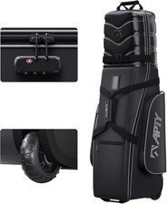 Hard Case Golf Travel Bag with Wheel Luggage Lock Cover Airline Waterproof 1200D