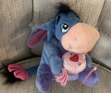 Vintage 2003 Disney Eeyore Sweet Talker Stuffed Animal  I Love You  Fisher Price