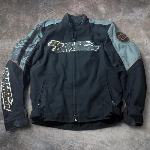 Harley-Davidson Motorcycle Jacket Men’s M Black Distressed Biker - product listing photo