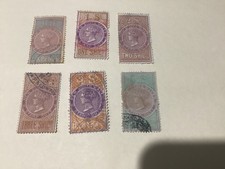 NSW 1874-92 Queen Victoria 6d,1/-,2/-,3/-,4/-,5/-, 6 stamps