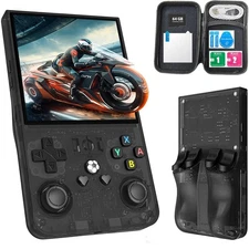 R36MAX Upgraded Retro Gaming Console,4.0 inch IPS Screen,Linux System with Pr...