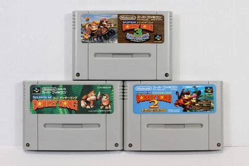 Lot 3 Super Donkey Kong Country 1 2 3 SFC Nintendo Super Famicom SNES JP Japan
