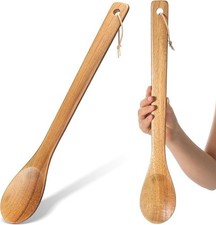 1 Pcs 18 Inches Extra Long Wooden Spoons Acacia Heavy Duty Stir Paddle for Co...