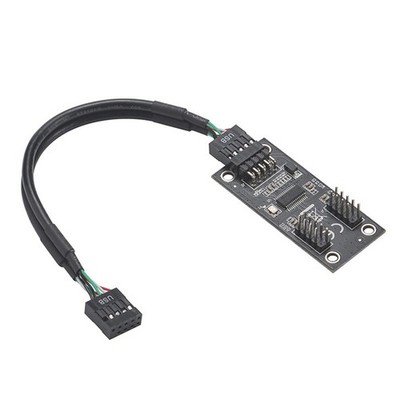 USB-Hub, USB-Splitter, USB 2.0, 9-Polig, auf Dual-9-Polig, Hub-Adapter, Ris6183