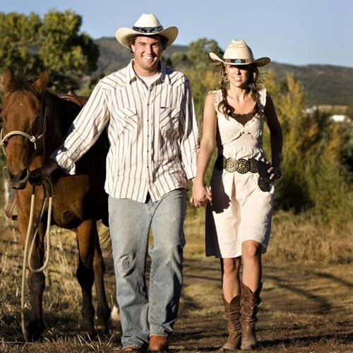 8 bandas de sombrero de vaquero para mujeres y hombres cinturones étnicos occidentales para accesorios  Foto 4 de 4