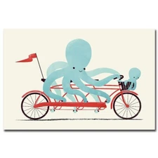 My Red Bike by Jay Fleck Gallery-Wrapped Canvas Giclee Art (24 in x 36 in)