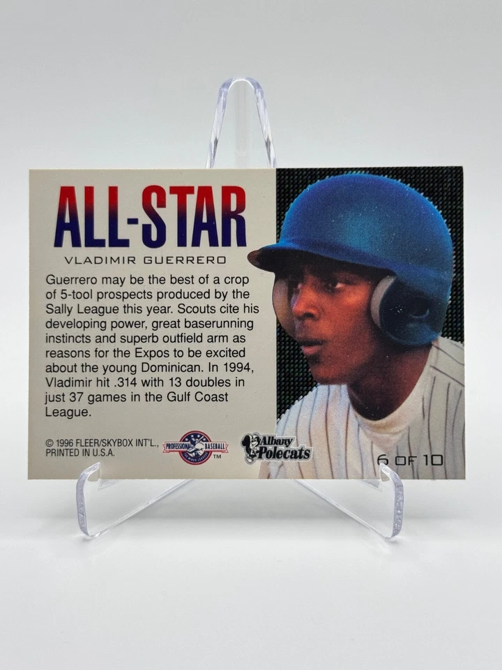 1996 Fleer Excel #6 VLADIMIR GUERRERO | All Star Prospect - Image 2 of 2