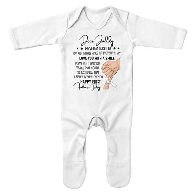 1. Vatertag Strampler Babys Lieber Papa Geschenk Baby Erstschlafanzug