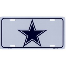 dallas cowboys nfl football team logo blue star center license plate made in usa