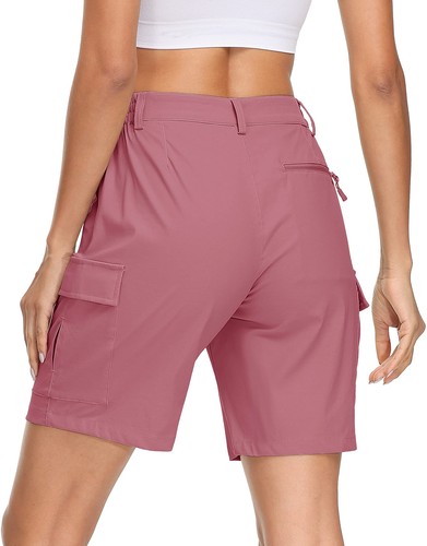 Women's Cargo Shorts Hiking Work Quick Dry Pants Water-Resistant 5 Pocket Shorts - Picture 42 of 74