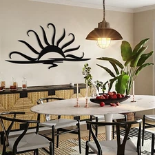 Sunrise Metal Wall Art: Modern Minimalist Home Decor