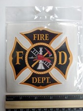 Fire Department Logo Vinyl Decal Sticker - 4 X 4 Fire Department Logo Vinyl Decal Sticker - 4 X 4