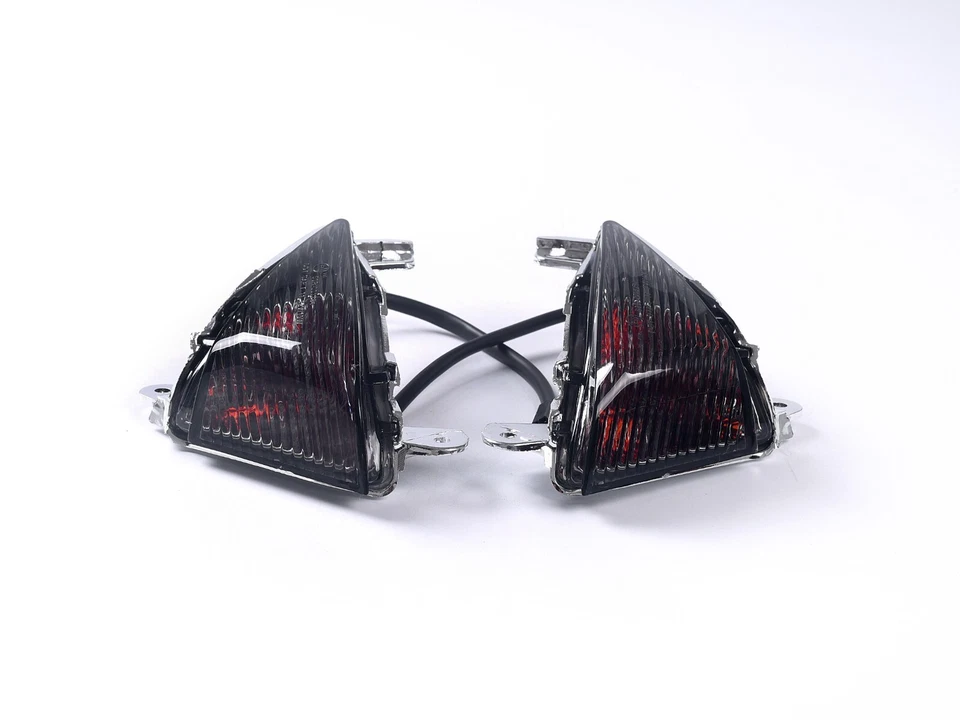 Señales de giro delanteras + traseras bombillas de lente de humo para Kawasaki 2006-2020 Ninja ZX-14R Foto 2 de 4