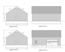 PLAN DE GARAGE 30'X40' - 40'X30' TOIT À DEUX VERSANTS PLANS DE GARAGE 17-3040-GBL-2