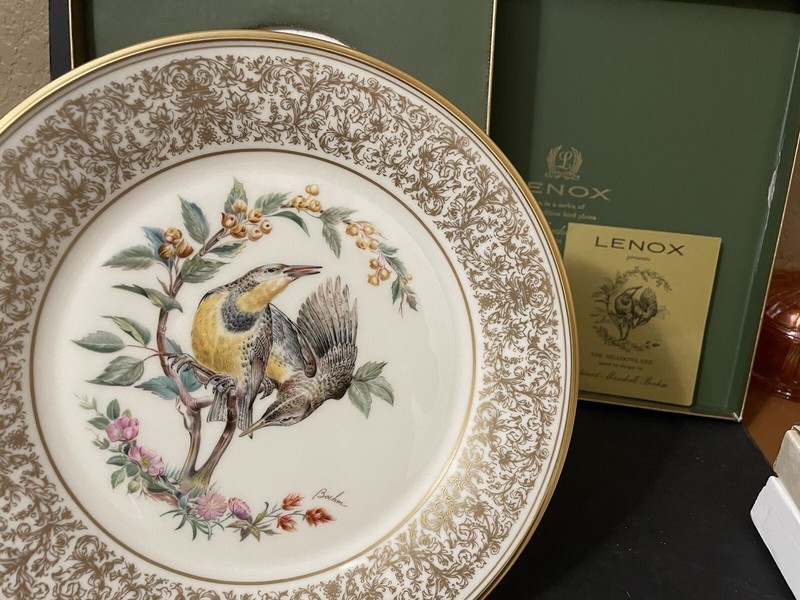 Lenox Collectible Plate Meadow Lark And Original Box