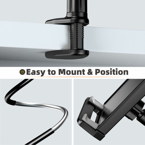 gooseneck phone holder with clamp gooseneck tablet holder ipad holder bed mount - Picture 6 of 6