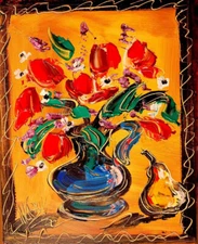 BOUQUET     Original Oil Painting canvas IMPRESSIONIST   KAZAV NUB9PT8P