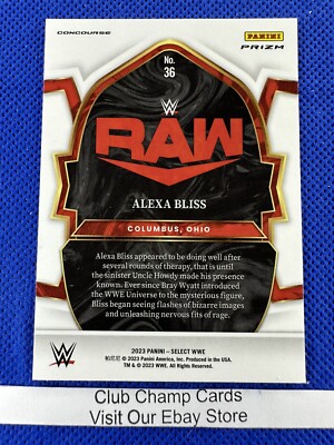 2023 #36 Alexa Bliss Panini Select WWE RAW Concourse Red & Blue