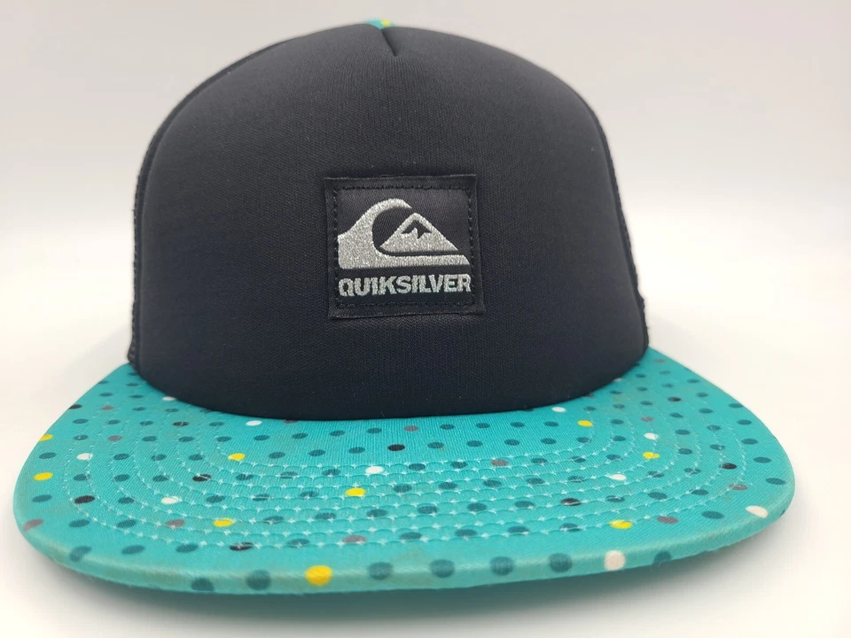 Mujeres Quiksilver Malla Camionero Snapback Gorra Surf Patín Béisbol Negro Azul Foto 2 de 4
