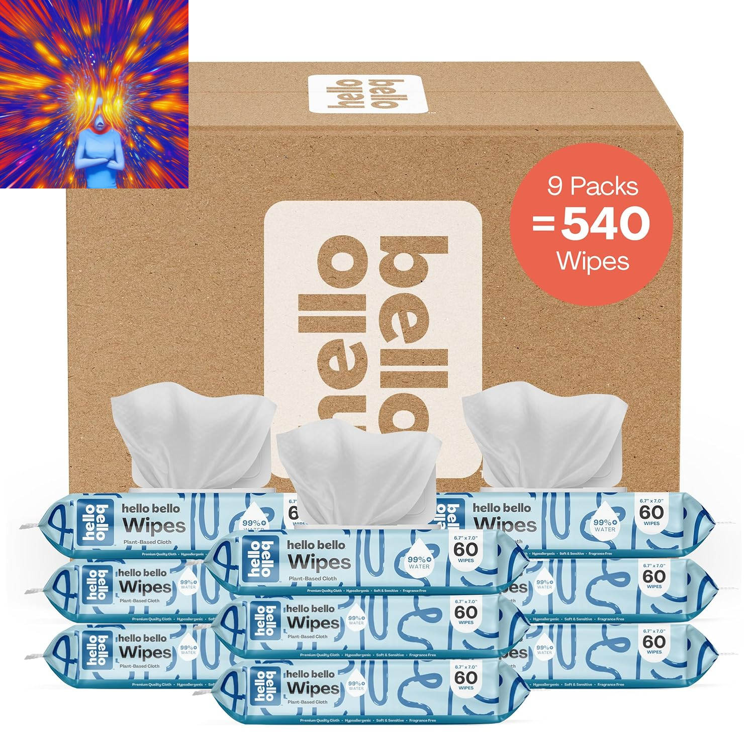 Extra Gentle Unscented Baby Wipes - Plant Based - Made with 99% Water and Aloe f