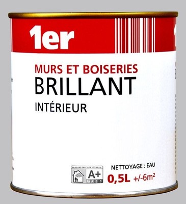 PEINTURE ACRYLIQUE BLANC BRILLANT DECORATION MURS BOIS ...