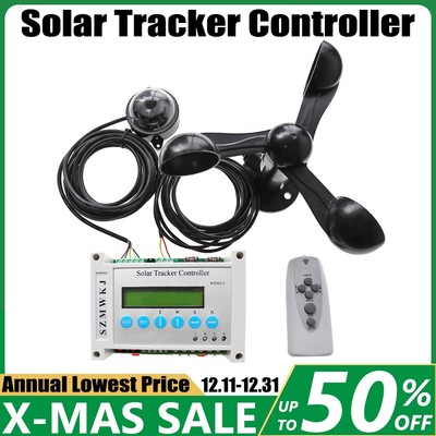 Electronic LCD Dual Axis Solar Tracker Controller +IR Remote Control +Anemometer
