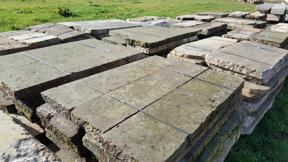  Sandsteinplatten, Terrassenplatten, Bodenplatten, historisch, gebraucht - Bild 2 von 3