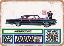 Metal Sign - 1962 Dodge Custom 880 4 Door Hardtop Vintage Ad
