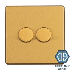 Antique Gold Screwless Switches Sockets Flat Concealed Plate Brushed Satin Brass