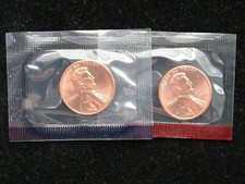 1992 P & D BRILLIANT UNCIRCULATED * LINCOLN MEMORIAL CENTS * ORIGINAL MINT CELLO