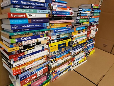 Lot of 20 Travel Books Guides Europe Asia America World US China Maps RANDOM*MIX