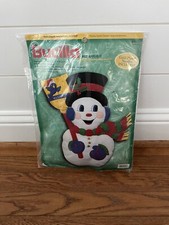 NOS VTG Bucilla Jeweled Christmas 'WELCOME' Wall/Door Felt Applique 1999 SEALED