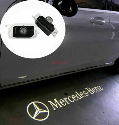 2x Side Mirror Puddle Logo Light for Mercedes AMG A B C E S GLB GLC Class