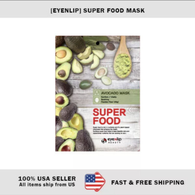 K-beauty 10 Sheet Masks Avocado Soothing Mask,Korean Skincare Stocking Stuffers!