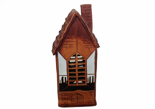 Lithuania House Cottage Candle Holder Aktura WW2 Black Forest Liberis Chimney