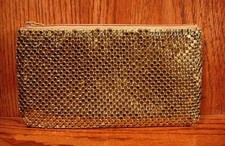 Clutch Purse Ladies Gold Metal Mesh 8" QUICK Shipping from USA