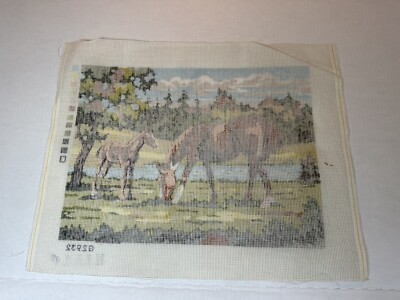 NIAS G2932 Horse And Foal Printed Needlepoint Tapestry Canvas | eBay