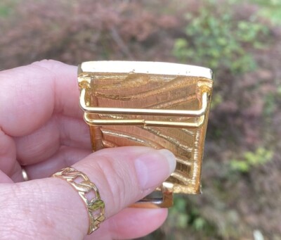 Vintage Accessocraft NYC Belt Buckle Interlocking Gold Tone  display picture 1