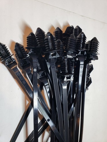 15 QTY AVERY FIR TREE PUSH MOUNT M10 3/8 HOLE CABLE ZIP NYLON TIES 8.3" USA MADE - Picture 4 of 8