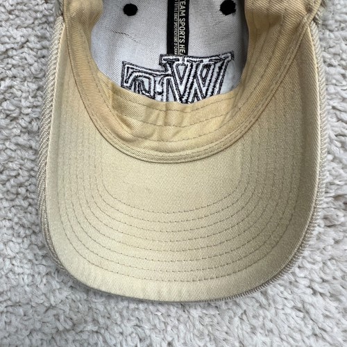 Vintage Wake Forest University Hat WF Demon Deacons Gold Nike Beige Adjustable - Picture 3 of 8