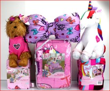 4/ 8 pc - JOJO SIWA Comforter Sheet Set Blanket Unicorn Dog Bow Pillow