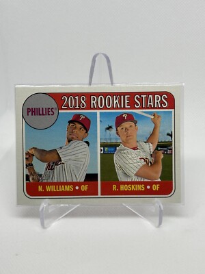 2018 Topps Heritage - Rookie Stars Rhys Hoskins, Nick Williams #206 (RC)