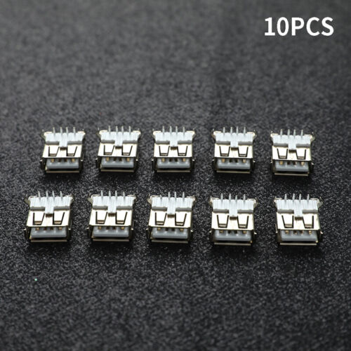 10Pcs USB Type A Standard Port Female Solder Jacks Connector PCB Socket~*b$